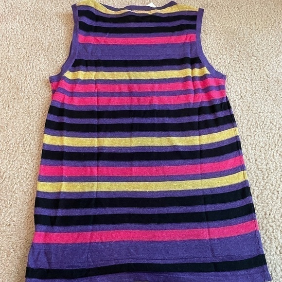 SAKS fifth ave COLLECTION Silk Linen Stripe Shel - Picture 5 of 7